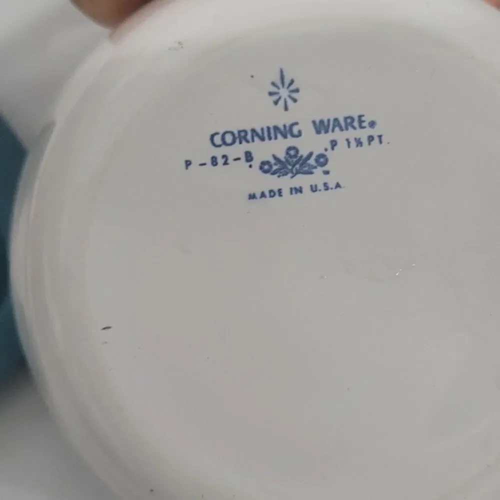 Vintage Corning ware‎ sunflower blue 1 1/2 pint